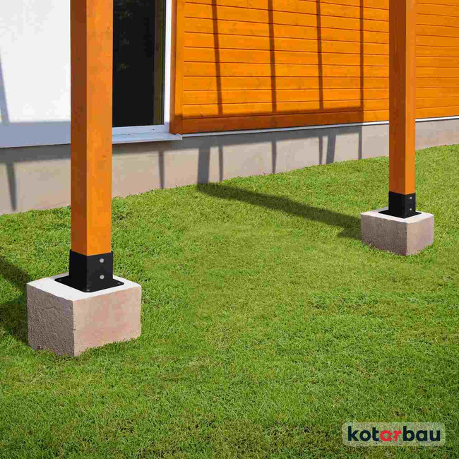 Suport de stâlp fixată cu șuruburi vopsită cu pulbere 80x80 mm