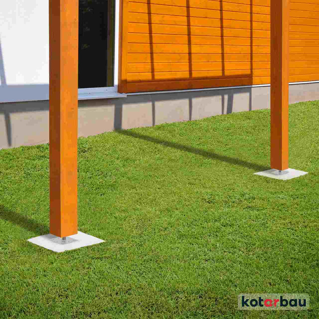 Suport pentru stâlp reglabil pe verticală 110x110 mm