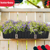 Ghiveci de flori oval pentru balcon terasă rustic antracit 600 mm