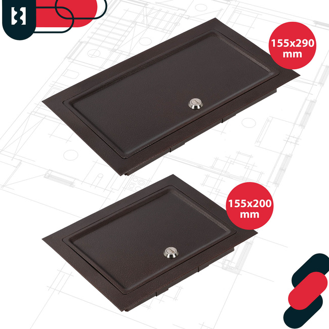Ușă de coș de fum 150x290 mm trapă de inspecție