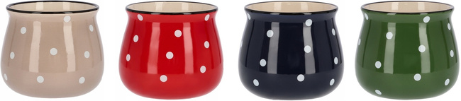 Ghiveci de flori din ceramică ghiveci de protecție bej - 125 mm