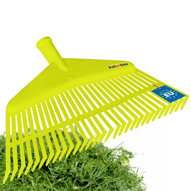 Greblă ventilator de grădină din plastic pentru frunze de iarbă 42,5 cm