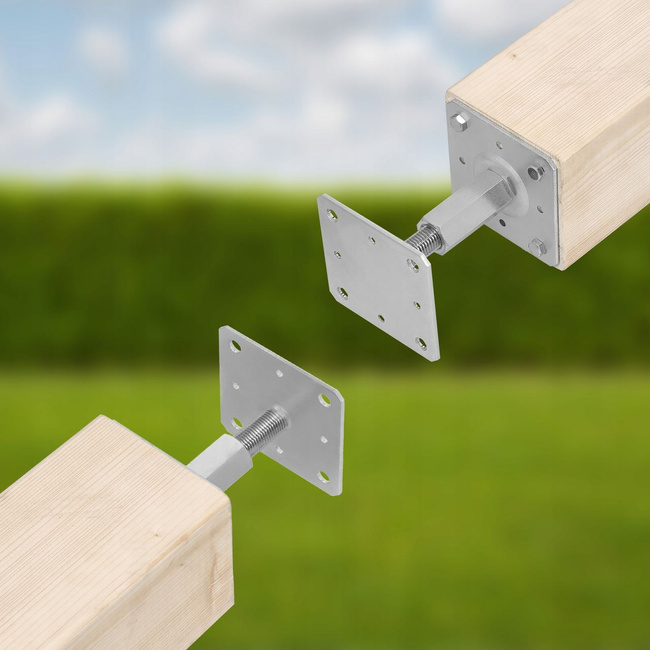 Suport pentru stâlp reglabil pe verticală 110x110 mm