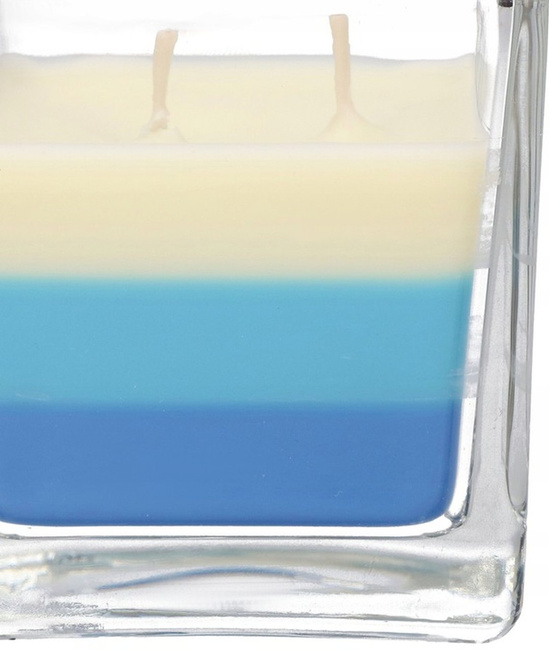 Set de lumânări de sticlă parfumate tricolore - 2 buc.