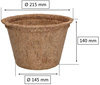Ghiveci de flori din fibre naturale de nucă de cocos fi 21,5 cm