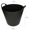 Găleată flexibilă neagră 26l cu urechi