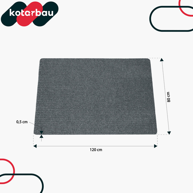 Mat de intrare pentru pantofi 120 cm gri - Culoare gri