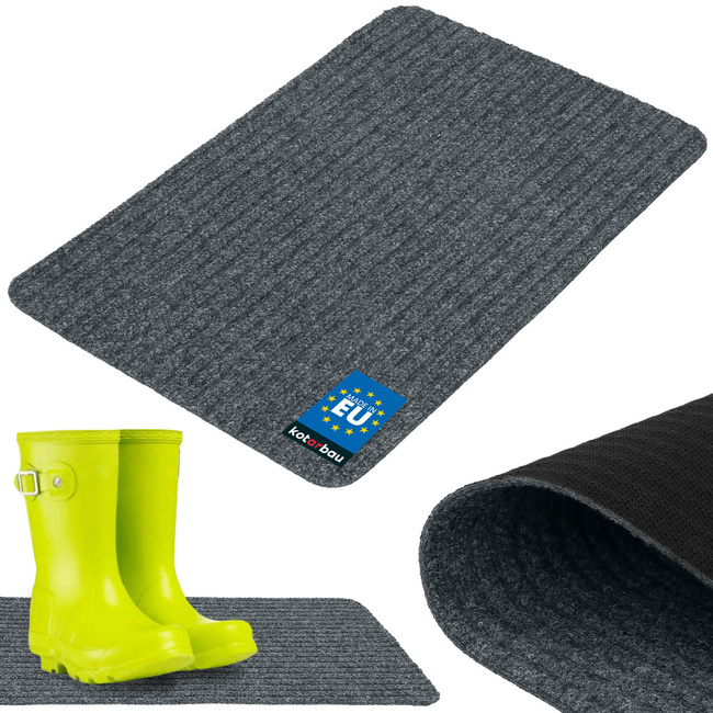 Mat de intrare pentru pantofi 60 cm gri - Culoare gri
