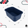 Tavă de construcție grădină dreptunghiulară pentru mortar albastră 45 l